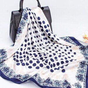 Polka Dot Satin Scarf